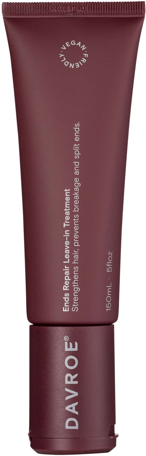 Ein dunkelrotes Tubenetikett 'DAYPROF' enthält 150 ml, fördert Haartfernung, stärkt und verhindert Spliss.