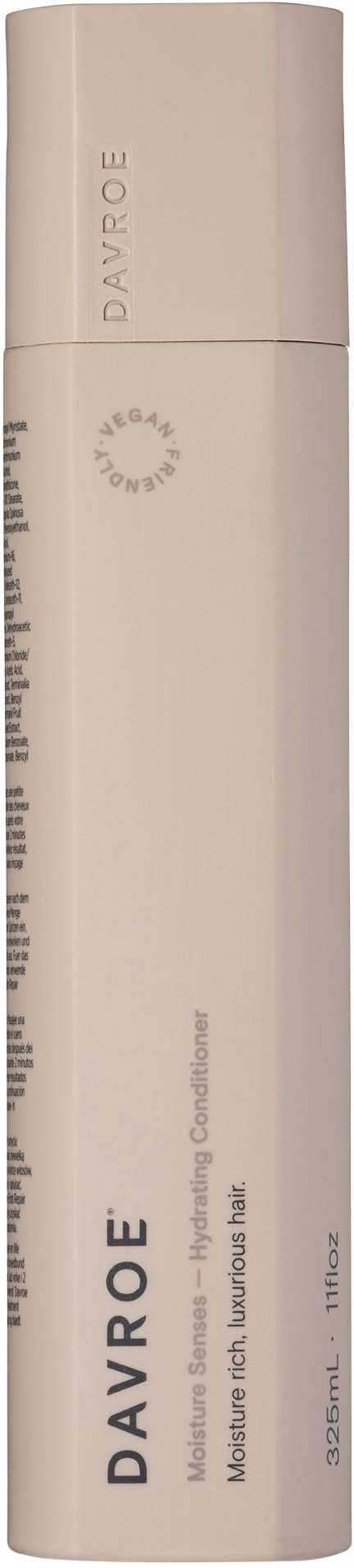 A beige cylindrical bottle labeled 'DAVROE' contains moisturizer. The label indicates it is for face and makeup removal.