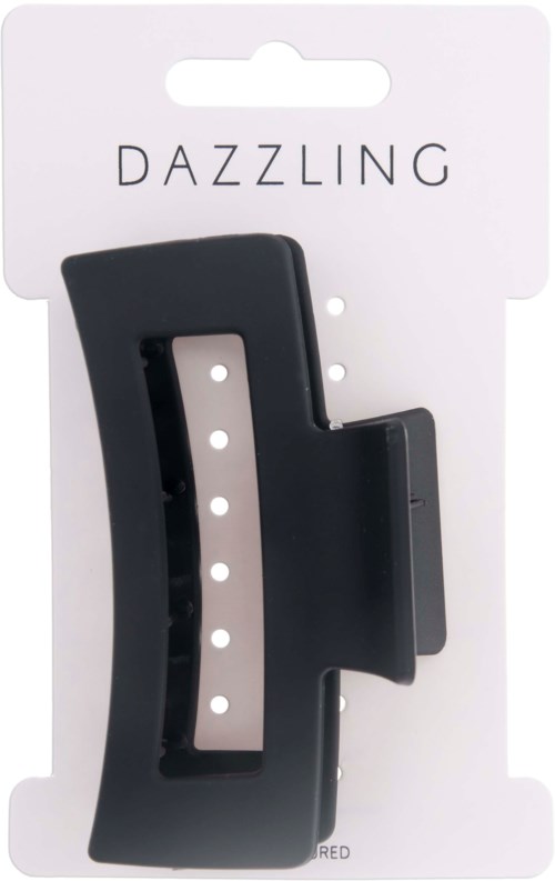 A black clip with adjustable holes on a white backing card labeled 'Dazzling'.