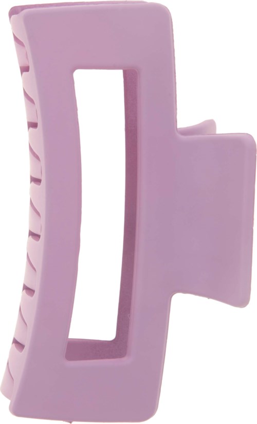 Pink plastic clip with a large rectangular opening and a small side part.