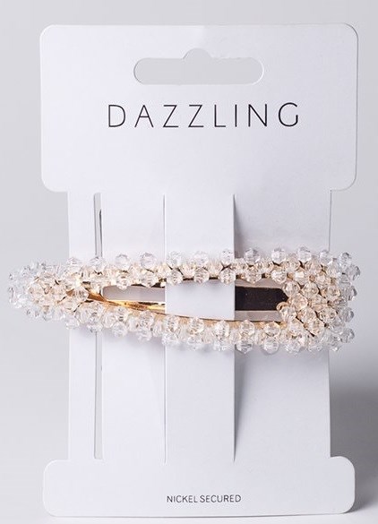Dazzling Hårklämma Skiffer Klar 9cm
