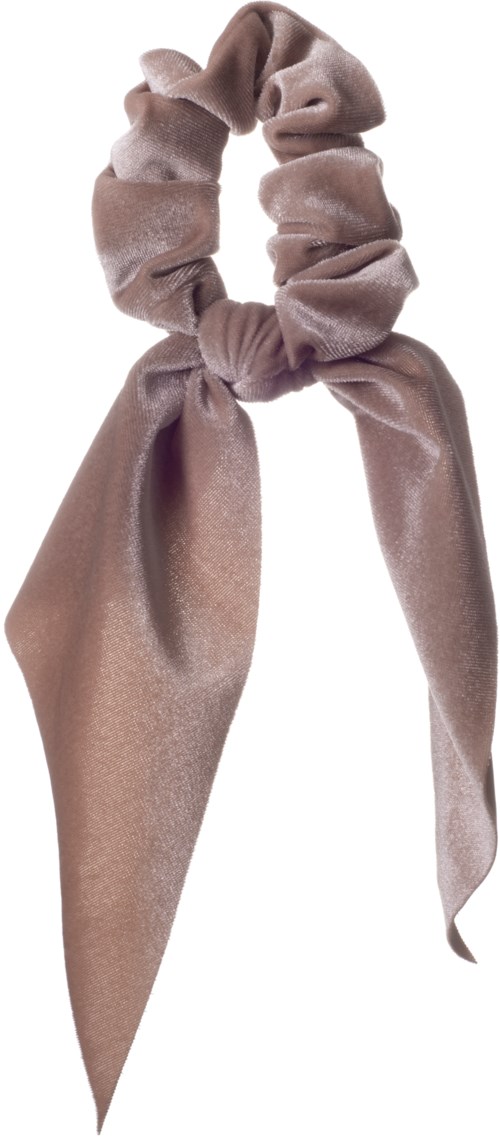 Dazzling Scrunchie Tail Velvet  Beige