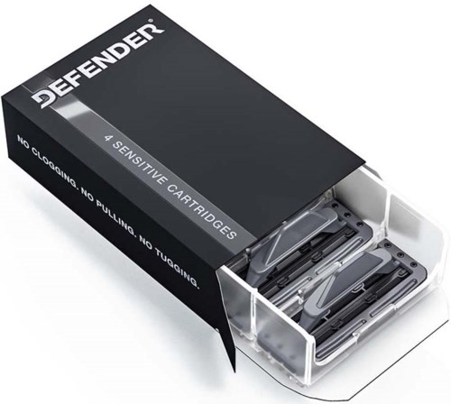 Eine schwarze Box mit Text über sensible Patronen, teilweise geöffnet und zeigt einige Patronen.
