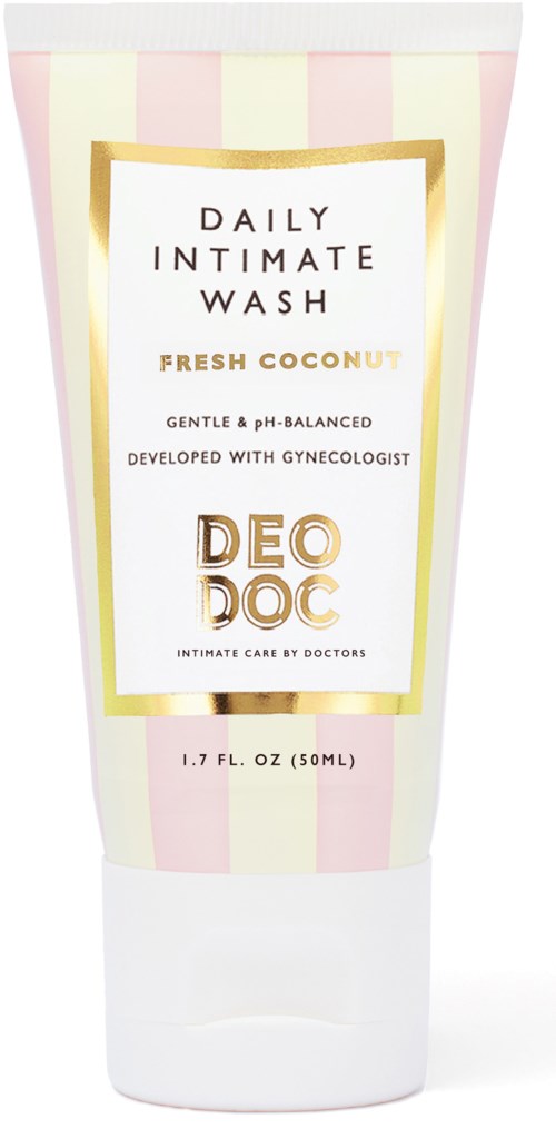 Eine Tube tägliche Intimhygiene mit frischem Kokosduft, mild, pH-neutral und entwickelt mit Gynäkologen.