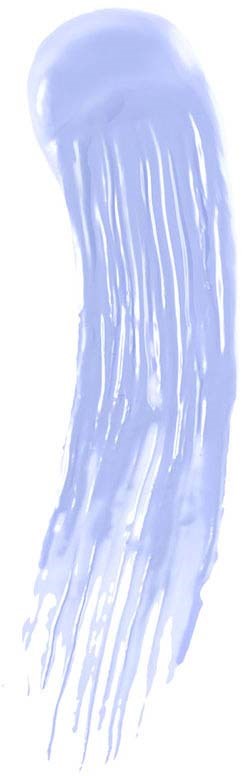 Ein blauer Aquarell-Pinselstrich mit gebogener Form und sanften Farbstrichen.