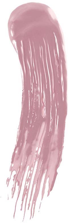 An abstract pink brush stroke with a rounded top and streaks flowing downward.