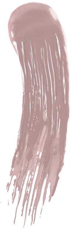 A vertical pinkish brush stroke with uneven edges and a rounded top.