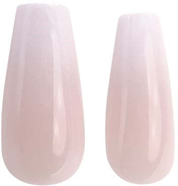 Two pale pink vases with rounded, simple shapes sit side by side.