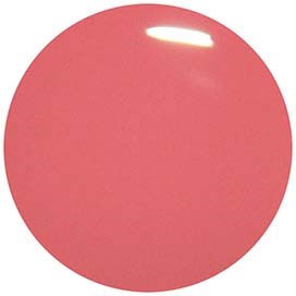 A plain pink ball with a shiny surface and a small reflection of light.