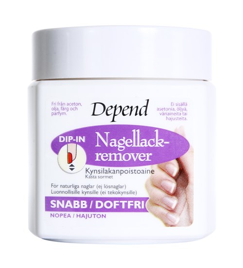 Depend Nagellackremover Snabb/Doftfri Dip-In 75 ml