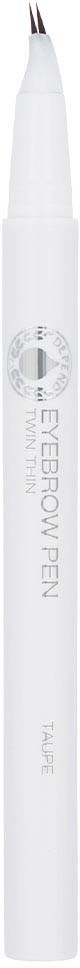 A white eyeliner pen with a pointed tip and branding on the body, designed for eye makeup. Advances precise application.