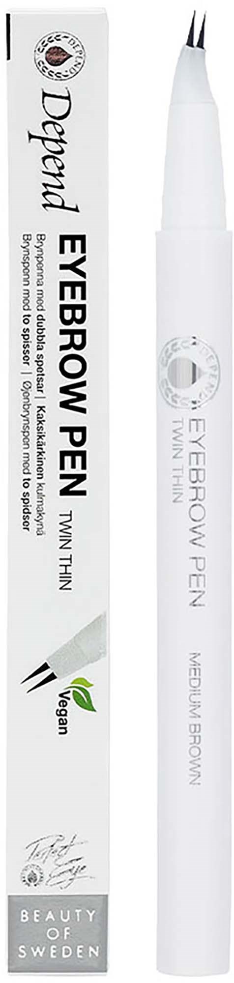 Depend Perfect Eye Eyebrowpen. twin thin Medium Brown