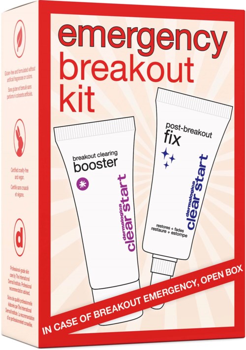 A box labeled 'Emergency Breakout Kit' contains two small tubes for first aid emergencies.
