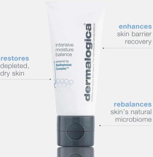 Dermalogica-tube die huidbarrièreherstel, hydratatie en balans van huidmicrobioom ondersteunt.