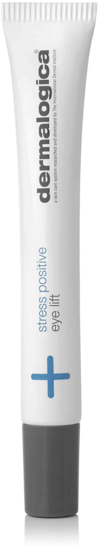 Een witte tube van Dermaologica ooglift crème met een blauw kruis symbool.