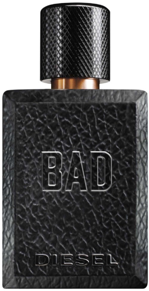 Black bottle with textured surface, labeled 'BAD DIESEL' in big letters.
