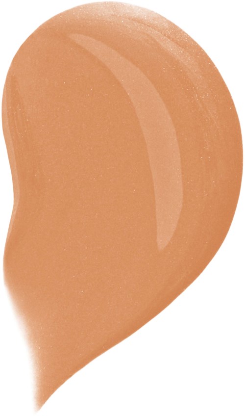 A beige-colored dollop of liquid makeup on a white background.