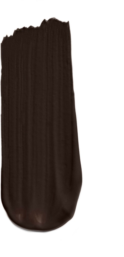 A long, dark brown brush stroke on a white background.