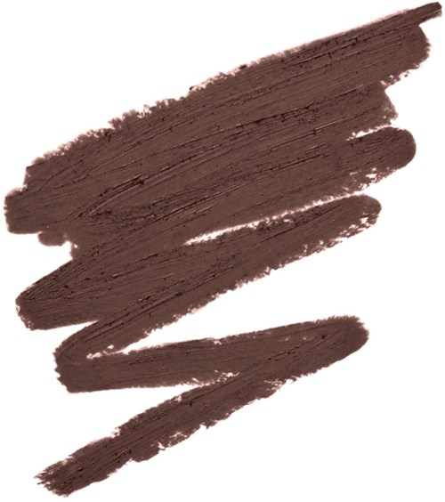 A brown lipstick swatch showing a creamy, smooth texture and glossy finish.
