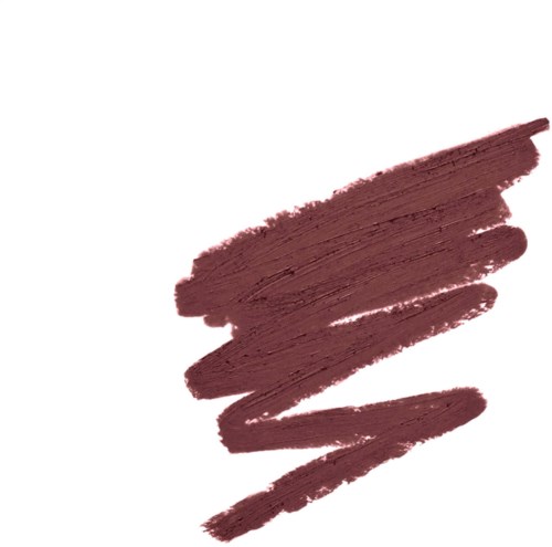 A brown makeup or lipstick swatch with four bold strokes on a white background.