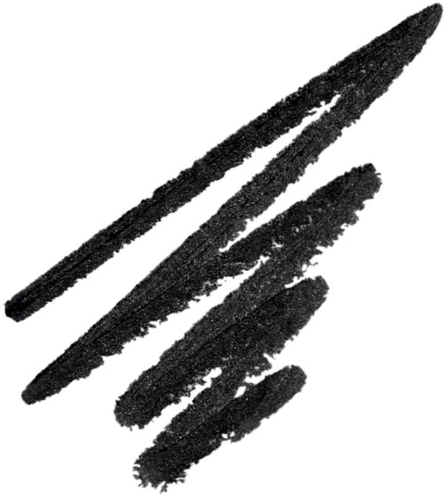 Four black, rough strokes on white background, resembling scratch marks or brush strokes.