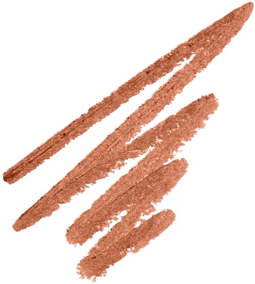 Five brown scratch marks or strokes on white background.