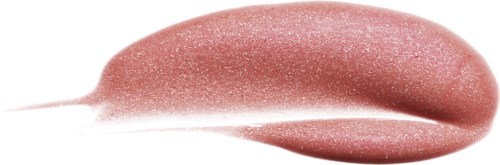 Ein pinker, glitzernder Make-up-Pinsel liegt auf einer weißen Oberfläche vor schwarzem Hintergrund.
