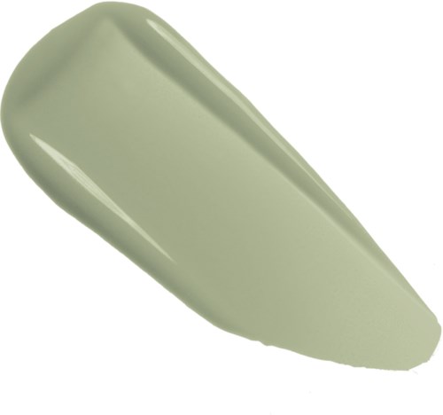 Ein glatter, grünlicher, länglicher Gegenstand mit einer spitzen Spitze, sieht aus wie ein Blatt oder eine Klinge.