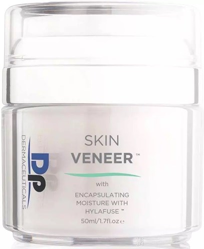 A white jar with a label that says 'Skin Vener' and mentions encapsulating moisture, hyaluronic acid, and 50ml size.
