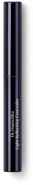 Mustavalkoinen tikkumainen putki, jossa teksti "Dr. Hauschka light refining concealer."