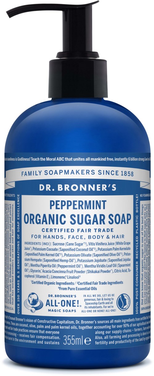 Dr. Bronner's Shikakai Hand & Body Spearmint Peppermint 355 ml