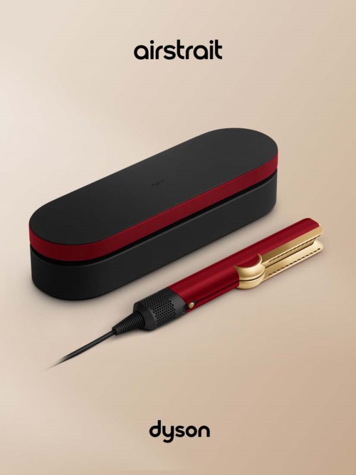 Dyson Airstrait™ Red Velvet och Gold