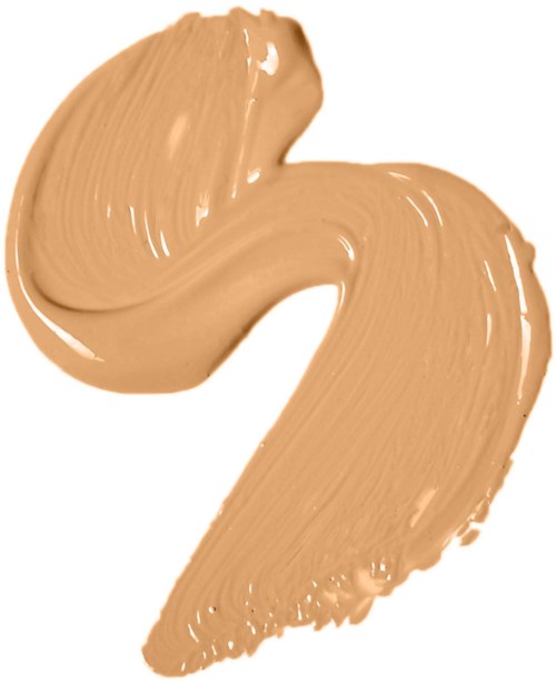 Beige- tai vaaleanruskea meikki- tai pohjustemustaläiski kaarevassa muodossa.