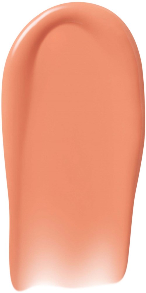 A soft, peach-colored object with a smooth, rounded surface.