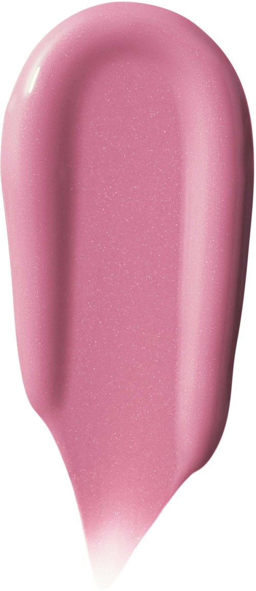 A pink lipstick or lip gloss with a smooth, shiny surface and rounded shape.