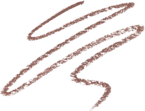 Brown chalk-like scribbles on a white background, irregular and curved lines without clear structure.