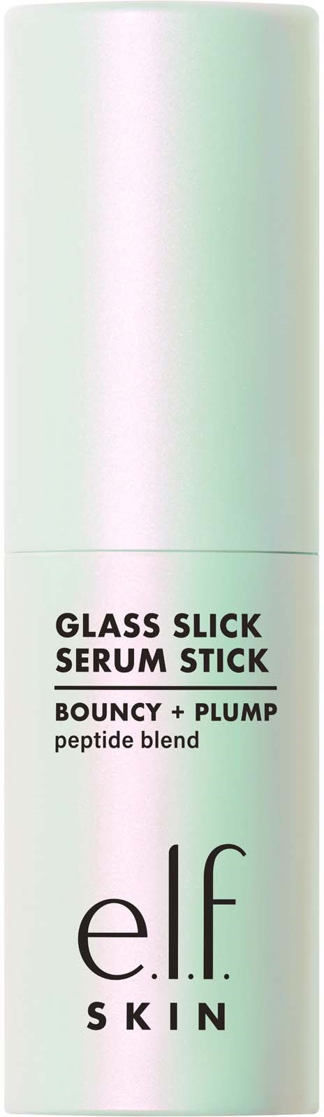 Kauneustuotteessa on pitkä, kiiltävä putki, jossa lukee Glass Slick Serum Stick ja se kosteuttaa ja tasoittaa ihoa.