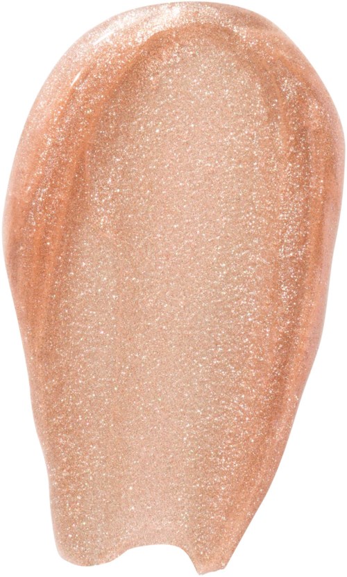A swatch of shimmery, light brown makeup or skincare product with a smooth, shiny surface.