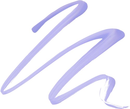 Violetti sivellinraitoja valkoisella taustalla luovat abstraktia taidetta.