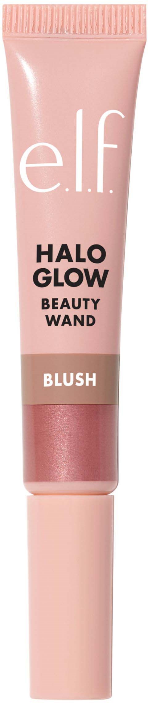 Vaaleanpunainen e.l.f. Halo Glow Beauty Wand -putki ruusunvärisenä.