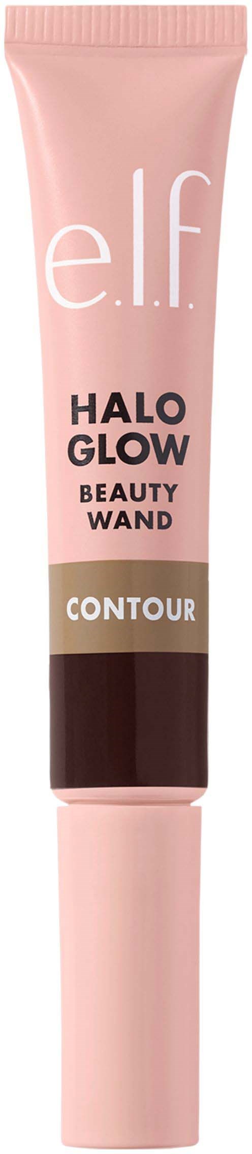 Ruusutölkki e.l.f. Halo Glow Beauty Wand -tuotteelle kasvojen korostamiseen. Yksinkertainen pakkauksessa.
