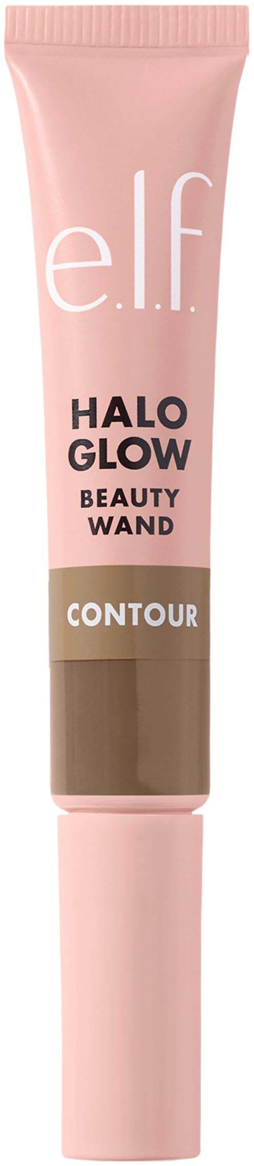 Ruusukullan ja beigen tuben oikealla puolella lukee 'e.l.f. HALO GLOW BEAUTY WAND CONTOUR'.