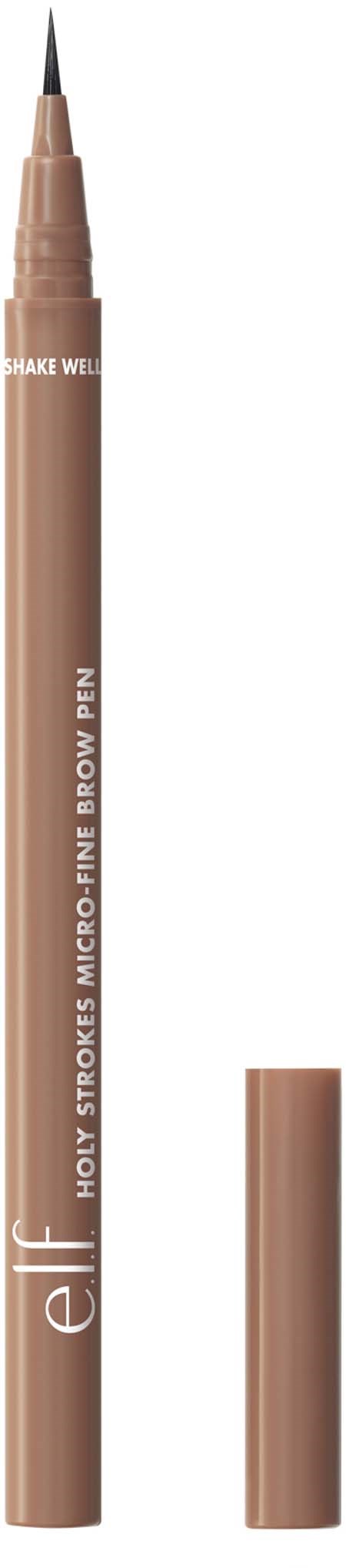 Ruskea kulmakynä ja kansi, merkattu 'elf', sivussa pieni harja.