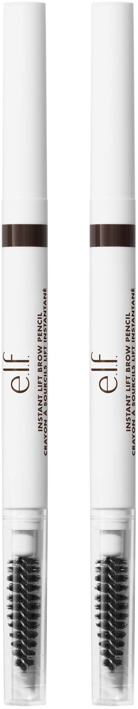 To hvite eyeliner med svarte spisser og merkevaren 'e.l.f.' på innpakningen.