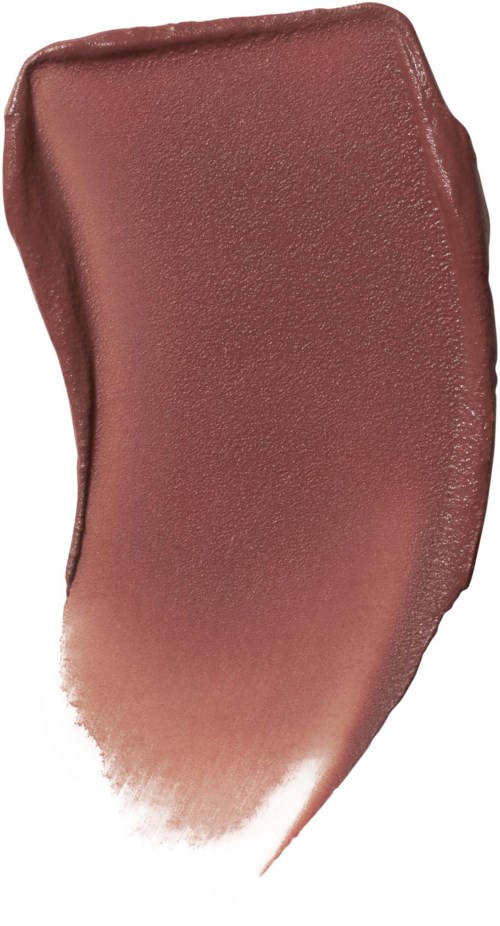Meikkinäytteen nude pink sävy, jossa on sileä ja kiiltävä rakenne.