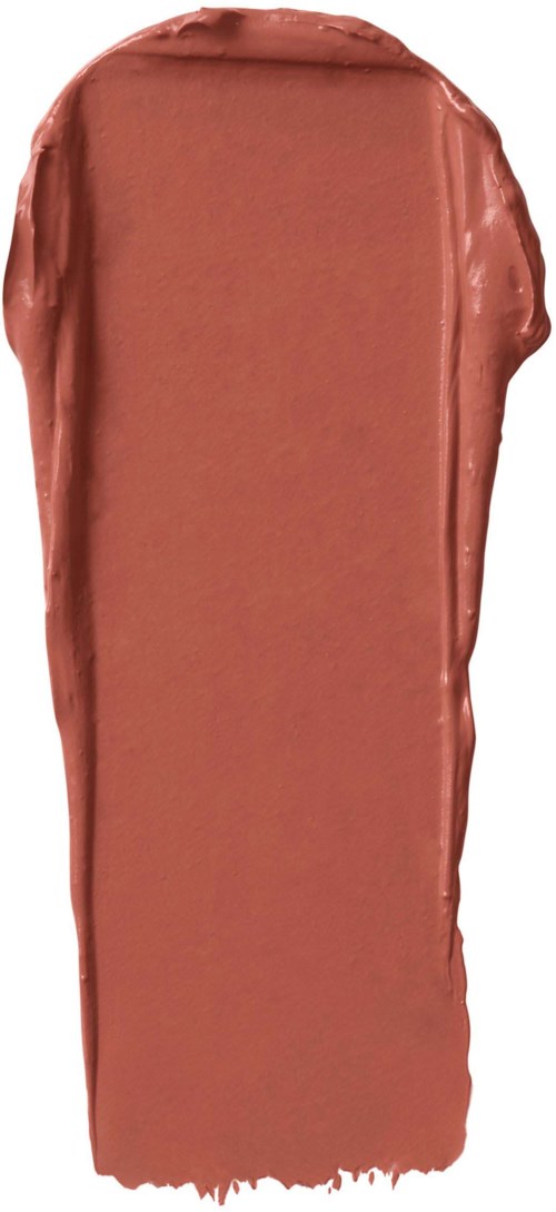 Matta mauve-huulipunavoide näytteellä, tasainen ja sileä pinta. Vaaleanpuna-brown väri.