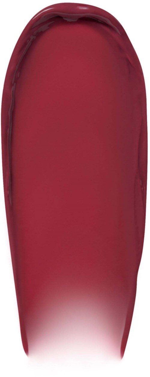 A large red gel nail with a shiny, smooth surface and rounded tip.