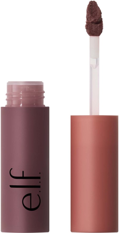 Ett läppglansrör med en avlägsnande stav som visar ett mauve-färgat gloss.