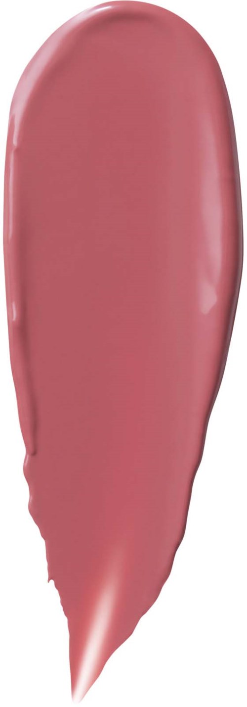 Pink nyans av läppglans eller läppstift på svart bakgrund.