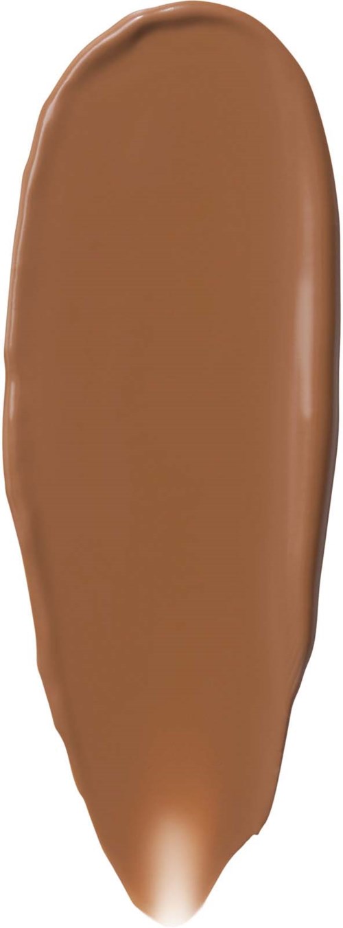 A brown, elongated item with a rounded tip, resembling a chocolate or candy bar.